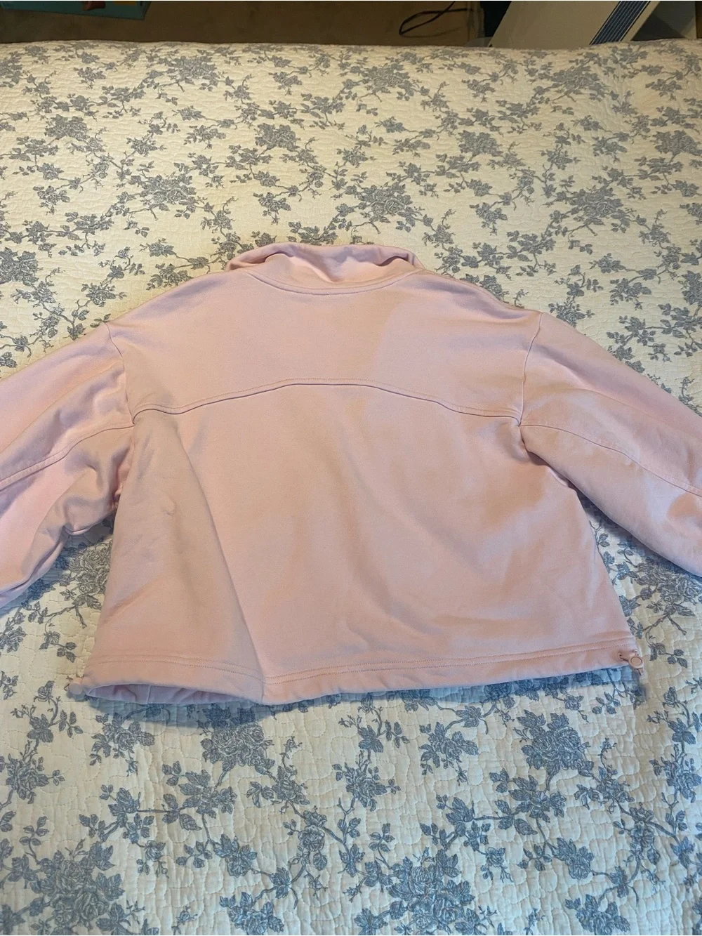 Lululemon Cotton Terry Tennis Half Zip Pink Organza Size Small